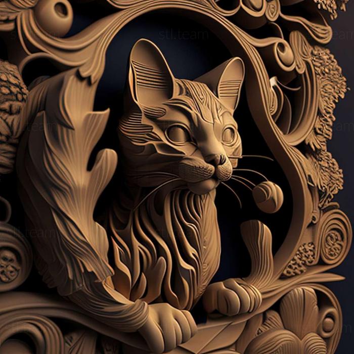 3D model Asian cat (STL)